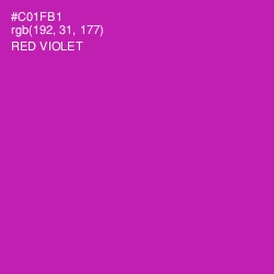 #C01FB1 - Red Violet Color Image