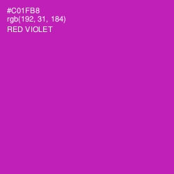 #C01FB8 - Red Violet Color Image