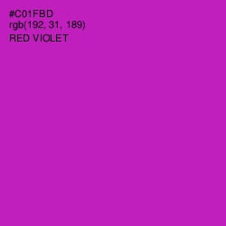 #C01FBD - Red Violet Color Image