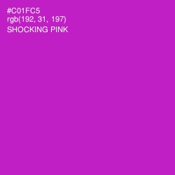 #C01FC5 - Shocking Pink Color Image