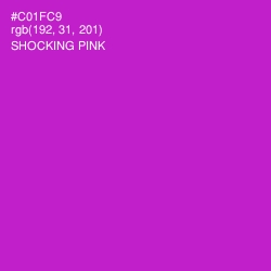 #C01FC9 - Shocking Pink Color Image