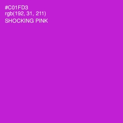 #C01FD3 - Shocking Pink Color Image