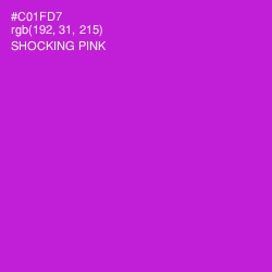 #C01FD7 - Shocking Pink Color Image