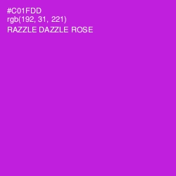 #C01FDD - Razzle Dazzle Rose Color Image