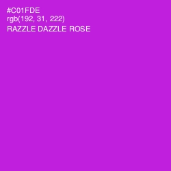 #C01FDE - Razzle Dazzle Rose Color Image
