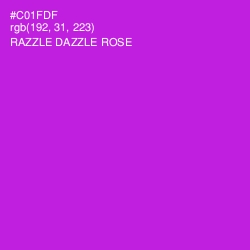 #C01FDF - Razzle Dazzle Rose Color Image