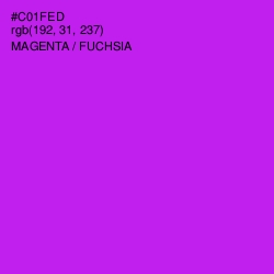 #C01FED - Magenta / Fuchsia Color Image