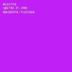 #C01FF6 - Magenta / Fuchsia Color Image