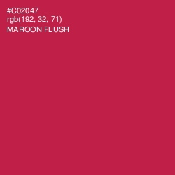 #C02047 - Maroon Flush Color Image