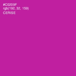 #C0209F - Cerise Color Image