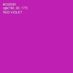 #C020B1 - Red Violet Color Image