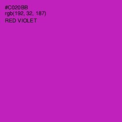 #C020BB - Red Violet Color Image