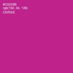 #C0228B - Cerise Color Image