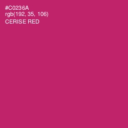 #C0236A - Cerise Red Color Image
