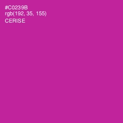 #C0239B - Cerise Color Image