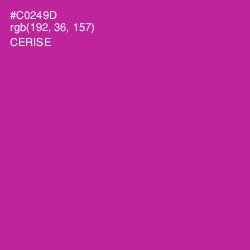 #C0249D - Cerise Color Image