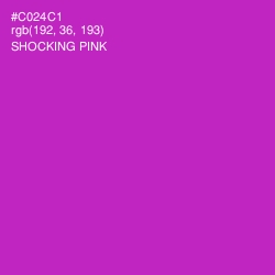 #C024C1 - Shocking Pink Color Image
