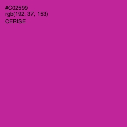 #C02599 - Cerise Color Image