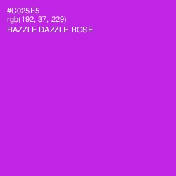 #C025E5 - Razzle Dazzle Rose Color Image