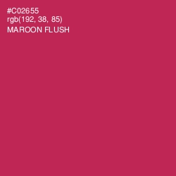 #C02655 - Maroon Flush Color Image