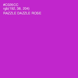 #C026CC - Razzle Dazzle Rose Color Image