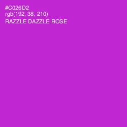 #C026D2 - Razzle Dazzle Rose Color Image