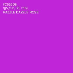 #C026D8 - Razzle Dazzle Rose Color Image