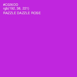 #C026DD - Razzle Dazzle Rose Color Image