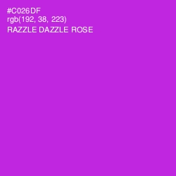 #C026DF - Razzle Dazzle Rose Color Image