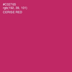 #C02765 - Cerise Red Color Image