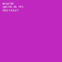 #C027BF - Red Violet Color Image