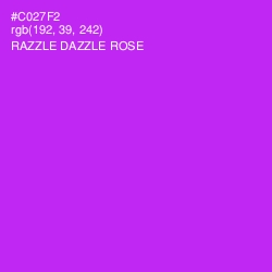 #C027F2 - Razzle Dazzle Rose Color Image