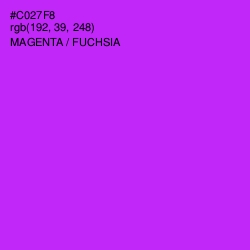 #C027F8 - Magenta / Fuchsia Color Image