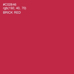 #C02846 - Brick Red Color Image