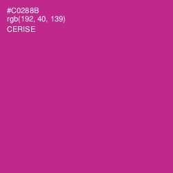 #C0288B - Cerise Color Image