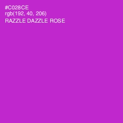 #C028CE - Razzle Dazzle Rose Color Image