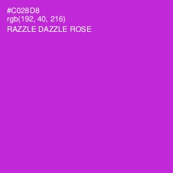 #C028D8 - Razzle Dazzle Rose Color Image