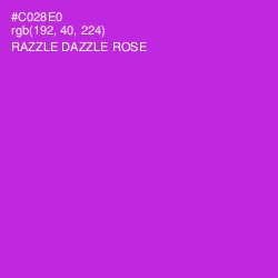 #C028E0 - Razzle Dazzle Rose Color Image