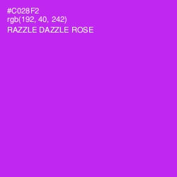 #C028F2 - Razzle Dazzle Rose Color Image