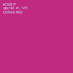 #C0297F - Cerise Red Color Image