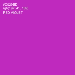 #C029BD - Red Violet Color Image