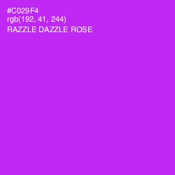 #C029F4 - Razzle Dazzle Rose Color Image