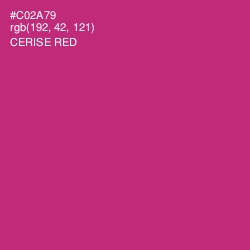 #C02A79 - Cerise Red Color Image