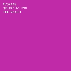 #C02AA8 - Red Violet Color Image