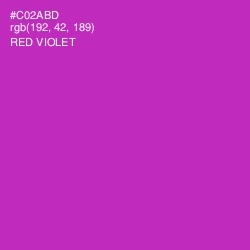 #C02ABD - Red Violet Color Image