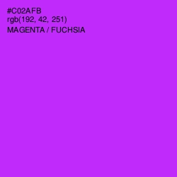 #C02AFB - Magenta / Fuchsia Color Image