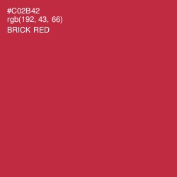 #C02B42 - Brick Red Color Image