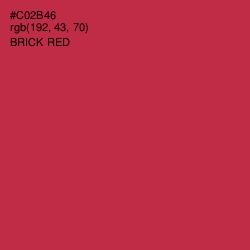 #C02B46 - Brick Red Color Image