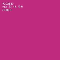 #C02B80 - Cerise Color Image