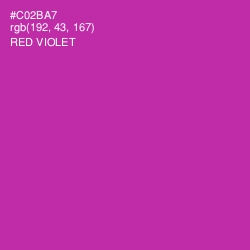 #C02BA7 - Red Violet Color Image